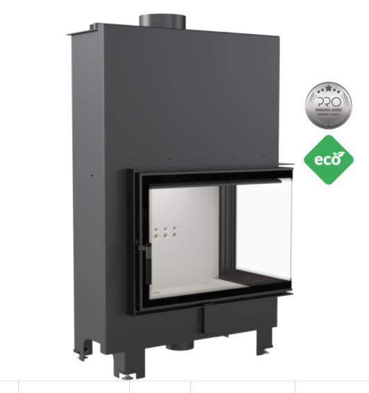 Zobrazit detail zboží: KRATKI MBA 17kW BS Levá SG BLACK krbová vložka (Rohová)
